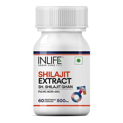 Inlife Shilajit Extract 500 mg Veg Capsule 60's - Sh.Shilajit Ghan - Sexual Care