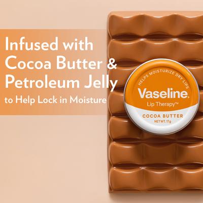 Vaseline Lip therapy Tins Cocoa Butter 17gm - Lip Scrubs