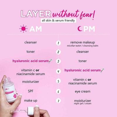 Plum 2% Hyaluronic Acid Serum with Bulgarian Rose Hydration Boost Fragrance Free 15ml - Face Serum