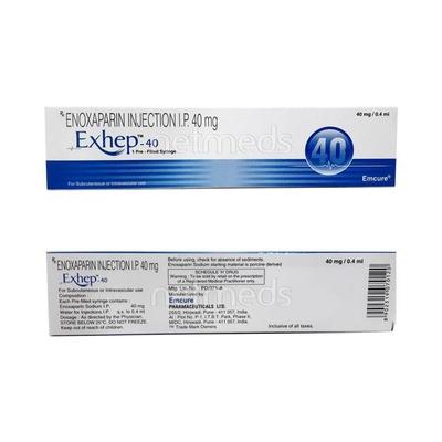 Exhep 40mg Injection 0.4ml - Blood Clot-Ant