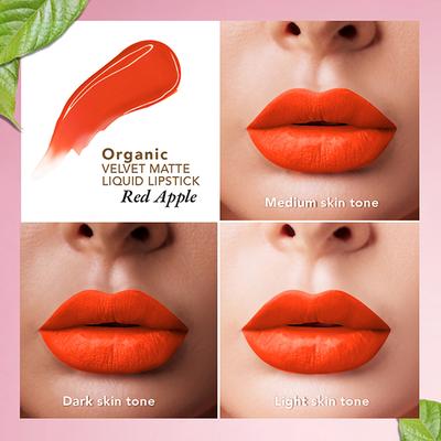 Organic Harvest Velvet Matte Liquid Lipstick - Red Apple 2.6 ml - Liquid Lipsticks