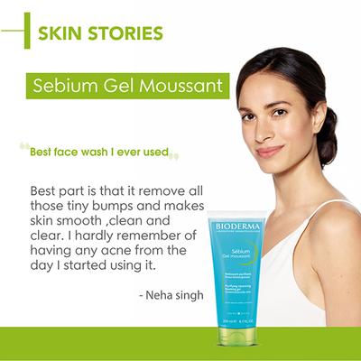 Bioderma Sebium Gel Moussant Tube 200 ml - Face Wash & Cleansers