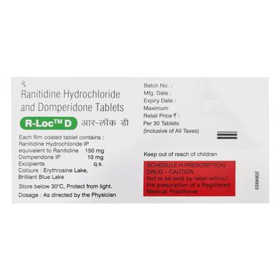 R LOC D Tablet 30's - Ulcer/Reflux/Flatulence-Aaa