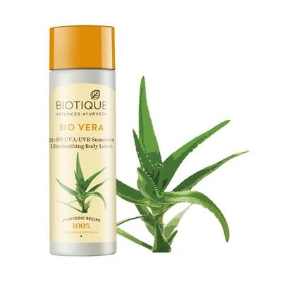Biotique Sun Shield Aloe Vera 75+ SPF UVA/UVB PA+++ Sunscreen Ultra Protective Lotion 190 ml - Body Sunscreen