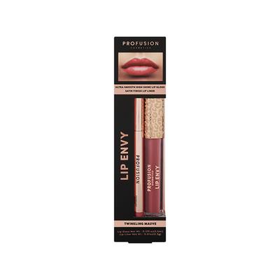 Profusion Cosmetics Lip Envy Lip Gloss & + Lip Liner Duo - Twinkling Mauve (3.5ml + 0.3g) 1's - Lip Glosses