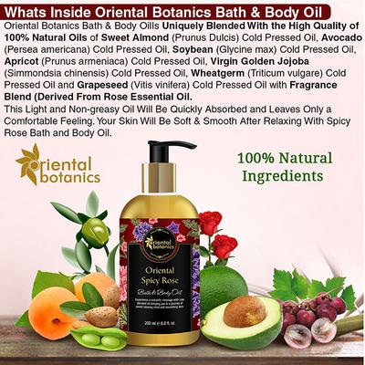Oriental Botanics Bath & Body Oil - Oriental Spicy Rose 200 ml - Massage Oils