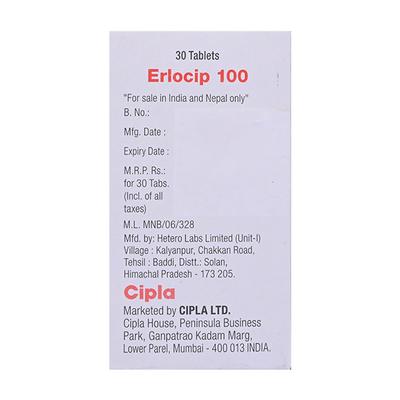 Erlocip 100mg Tablet 30'S - Cancer Oncology-Tar