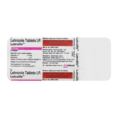 Letrolife 2.5mg Tablet 5'S - Cancer Oncology-Hor
