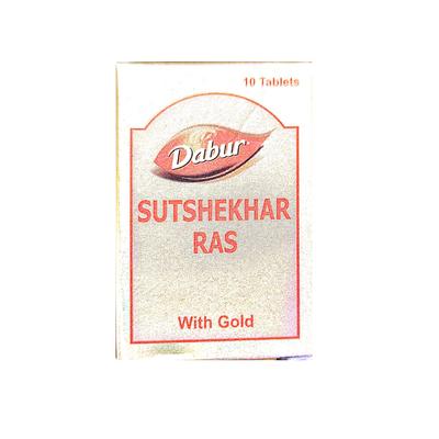 Dabur Sutshekar Ras with Gold Tablet 10's - Speciality Medicines