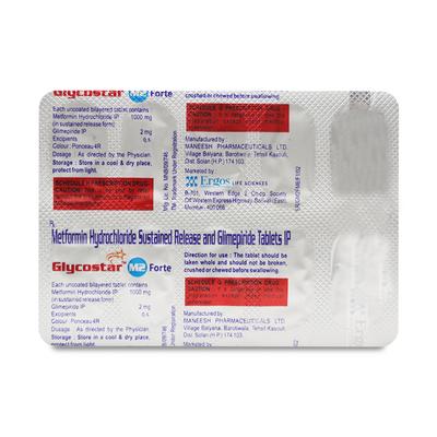 GLYCOSTAR M2 FORTE Tablet 10's - Diabetes-Ant