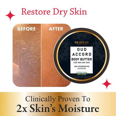 The Love Co. Balancing Body Butter Cream - Oudh Accord 200 gm - Body Butter