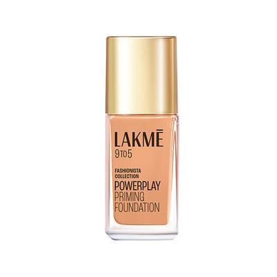 Lakme 9to5 Powerplay Priming Foundation, Built in Primer, SPF 20, Warm Beige, 25 ml - Foundation