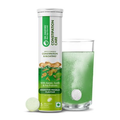 Dr. Vaidya's Constipation Care Effervescent Tablets - Digestive Masala Flavour 15's - Speciality Medicines