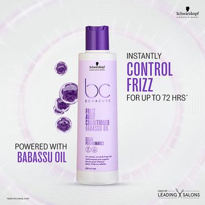 Schwarzkopf Professional Bonacure Frizz Away Conditioner with Babassu Oil with Vegan Keratin 200 ml - Conditioners