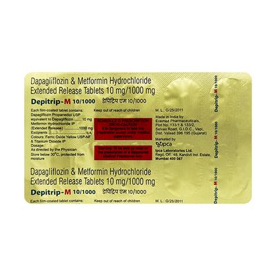 DEPITRIP M 10/1000 Tablet 10's - Diabetes-Ant