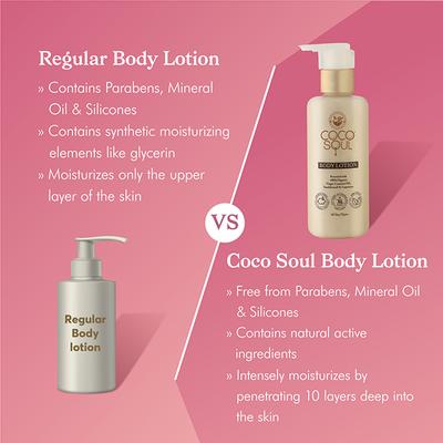 Coco Soul Body Lotion -With Coconut & Ayurveda- Paraben & Mineral Oil Free 200 ml - Lotions & Creams