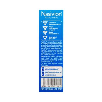 Nasivion Mini Baby Drops 10ml - Nasal Congestion-Nas