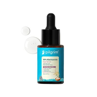 Pilgrim 10% Niacinamide with Kojic Acid & Korean Rice Water Face Serum for Clear & Glass Skin 30 ml - Face Mists