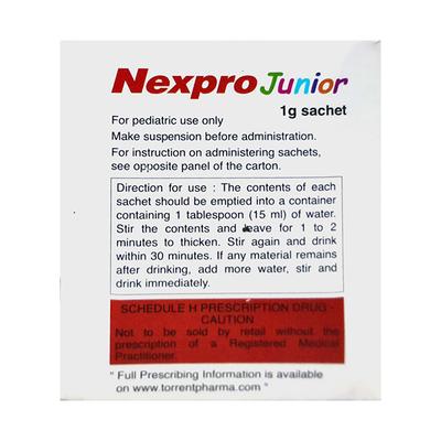 Nexpro Junior Tangy Orange Flavour Sachet 1gm - Ulcer/Reflux/Flatulence-Aaa