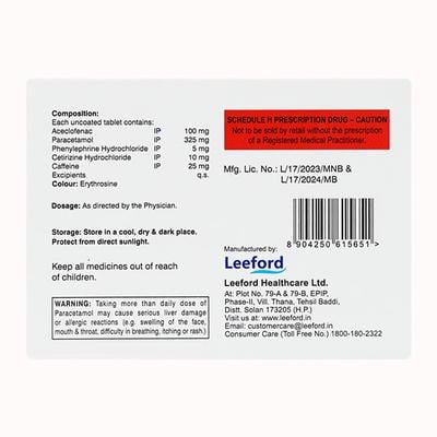 DIECOLD PLUS Tablet 10's - Pain relief-Nsa