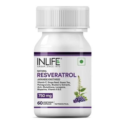 INLIFE Resveratrol 750 mg Veg Capsules 60's - Vital Health