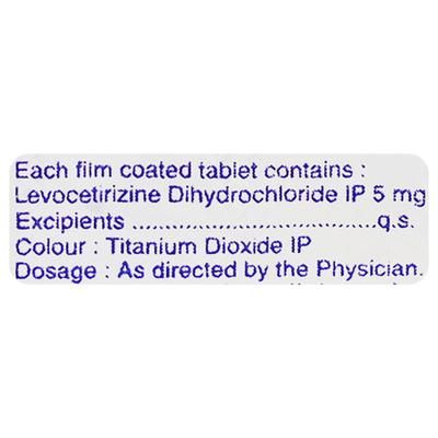 Levocet 5mg Tablet 10'S - Allergies-Ant