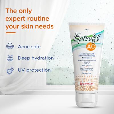 Episoft AC Moisturiser with Microencapsulated Sunscreen UVA/UVB SPF 30 75gm - Body Sunscreen