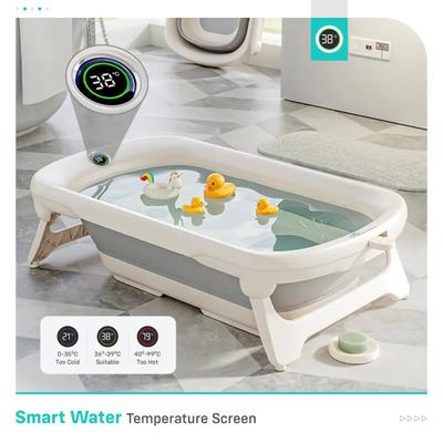 R for Rabbit Bubble Double Smart Baby Bath Tub - Grey White 1's - Bathing Essentials