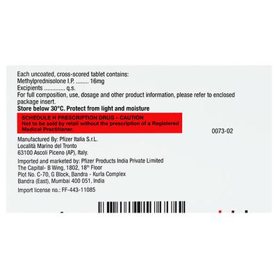 Medrol 16mg Tablet 14'S - Hormonal Therapy-Cor