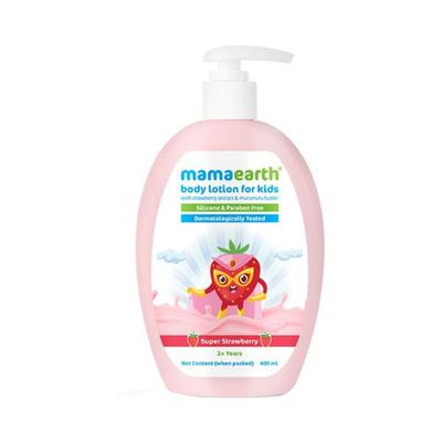 Mamaearth Super Strawberry Body Lotion & Cream for Kids with Strawberry & Shea Butter 400 ml - Creams, Lotions & Oils