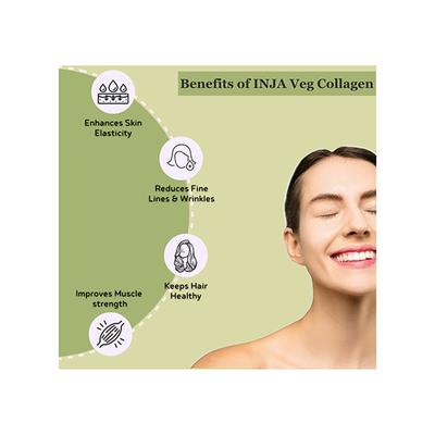 INJA Veg Collagen Powder - Green Apple Flavour 150 g - Hair & Skin