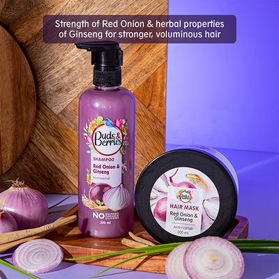 Buds & Berries Red Onion & Ginseng Shampoos 300 ml - Shampoos
