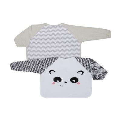 Mothercare Panda Toddler Towelling Coverall (Pack of 2) - Black & White 1's - Feeding & Nursing