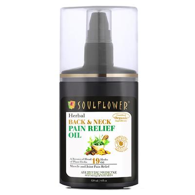 Soulflower Back & Neck Pain Relief Oil 120 ml - Massage Oils