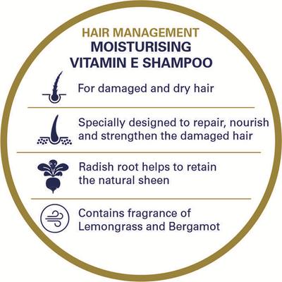 Truefitt and Hill Hair Management Moisturizing Vitamin E Shampoo Essential Hair Management Collection For Men Best For Dry and Damaged Hair 365 ml - Shampoos