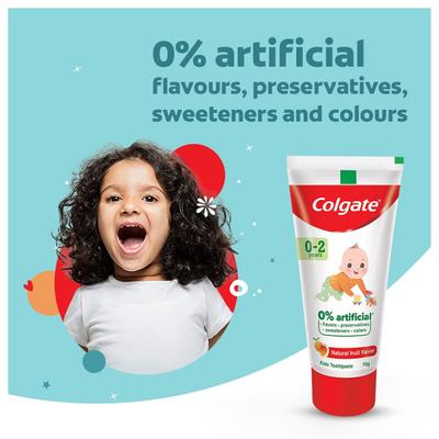 Colgate Kids (0-2 Years) Toothpaste - Natural Fruit Flavor 70 gm - Toothpaste
