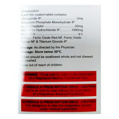 SWITGLIM MS 50/1000/2 Tablet 10's - Diabetes-Ant