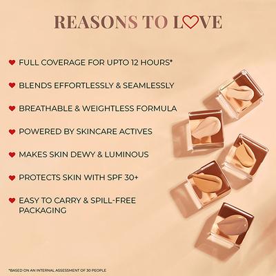 Just Herbs Serum Foundation Dewy Finish SPF 30 +Rosehip+ Rice Starch 01-Vanilla 20gm - Foundation