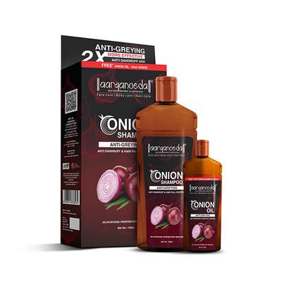 Aryanveda Red Onion Oil & Black Seed Oil Shampoo, With No Added Sulfates (Oil Free with Shampoo) 1's - Shampoos
