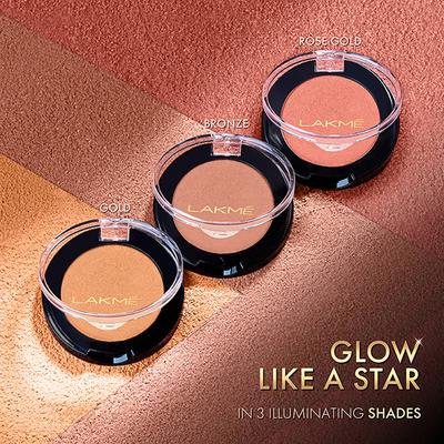 Lakme Faceit Highlighter Rose Gold H3 4 gm - Highlighters & Illuminators