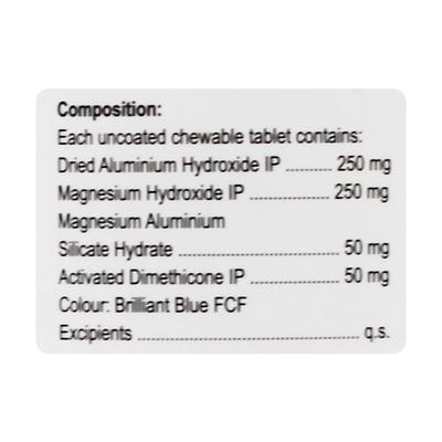 DIOVOL BLU Chewable Tablet 1000's - Ulcer/Reflux/Flatulence-Aaa