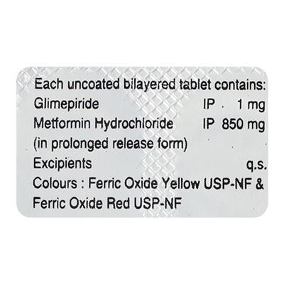 Zoryl MF 1/850mg Tablet 10'S - Diabetes-Ant