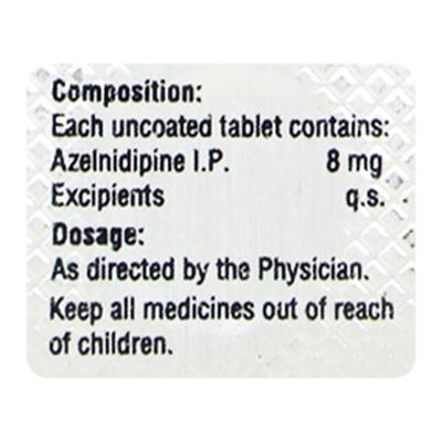 AZELDIP 8 Tablet 10's - Hypertension-Cal