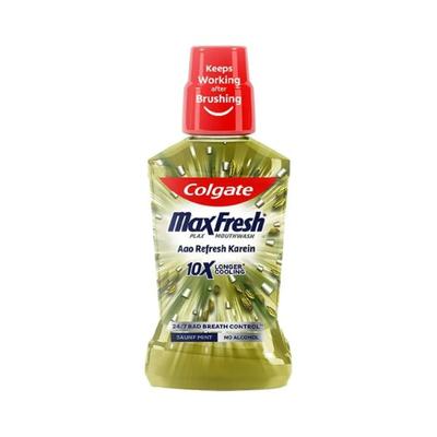 Colgate-Palmolive, Colgate Maxfresh Antibacterial Mouthwash(Saunf), Removes 99% Germs with CPC, 24/7 Fresh Breath 250 ml - Mouthwash