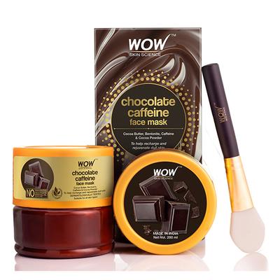 WOW Skin Science Chocolate Caffeine Face Mask 200 ml - Face Packs