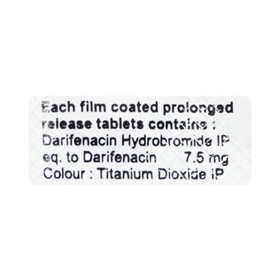 Darif 7.5mg Tablet 10'S - Bladder And Prostate Disorders-Oth