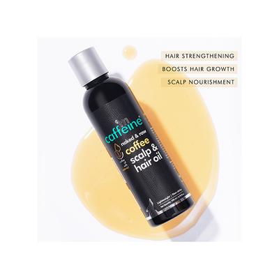 mCaffeine Naked & Raw Coffee Scalp & Hair Oil for Hair Growth with Redensyl & Argan Oil 200 ml - Hair Oils