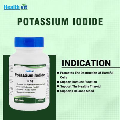 Healthvit Potassium Iodide 30MG- Tablets 60's - Calcium And Minerals