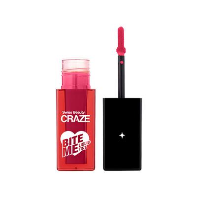 Swiss Beauty Craze Bite Me Liquid Hydrating Tint with Dewy Finish 3-Baddie Berry 4 ml - Lip Stains & Tints