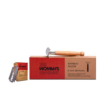 TWC Reusable Bamboo Body Razor with 30 Blades Shaving Essential Kit 1's - Shaving & Hair Removal
